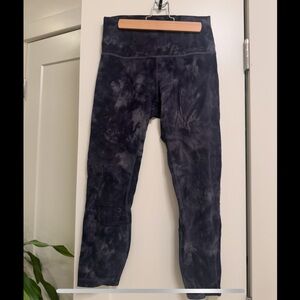 Lululemon Align HR Pant 23" in Diamond Dye Pitch Grey / Graphite Grey, Size 8